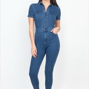 Stylish Blue Denim Jumpsuit